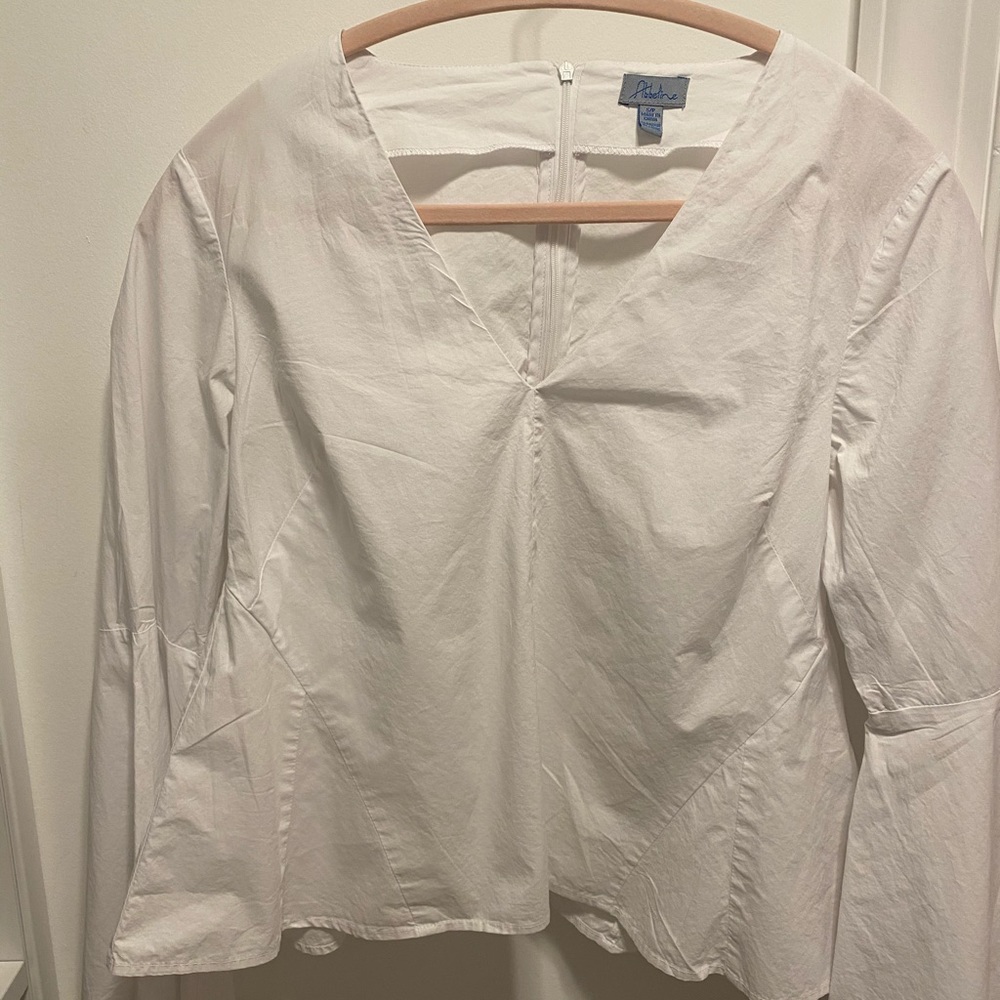 White top with flare sleeves